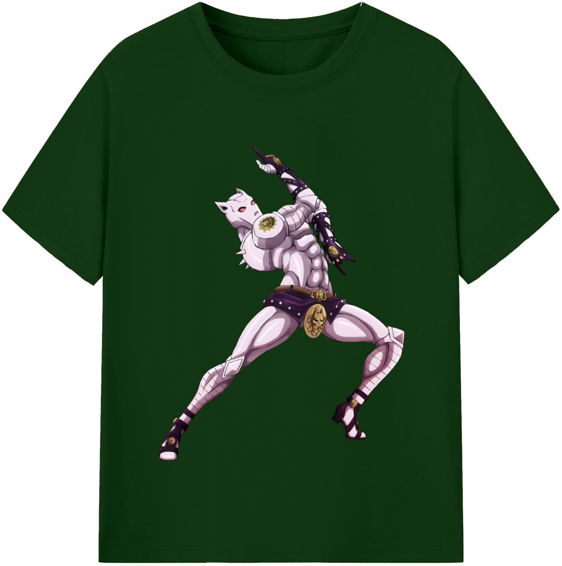 （画像用） ジョジョの奇妙な冒険 きら よしかげ JoJo's Bizarre Adventure Kira Yoshikage 綿100％半袖Tシャツ（フロントプリント）